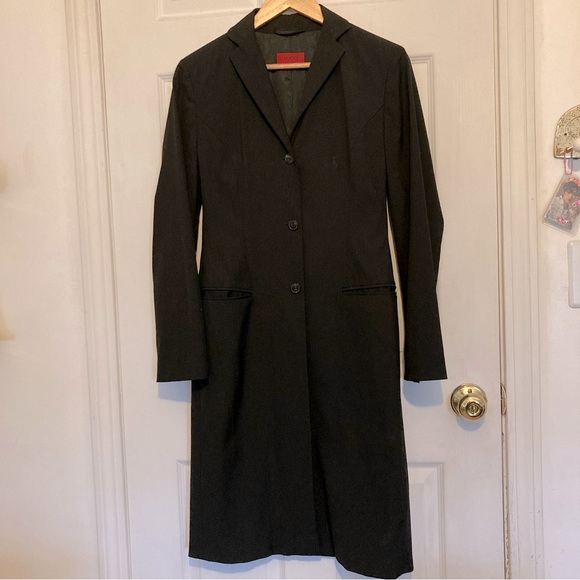 Hugo Boss Maura 3-Button Single Breasted Wool Trench Coat